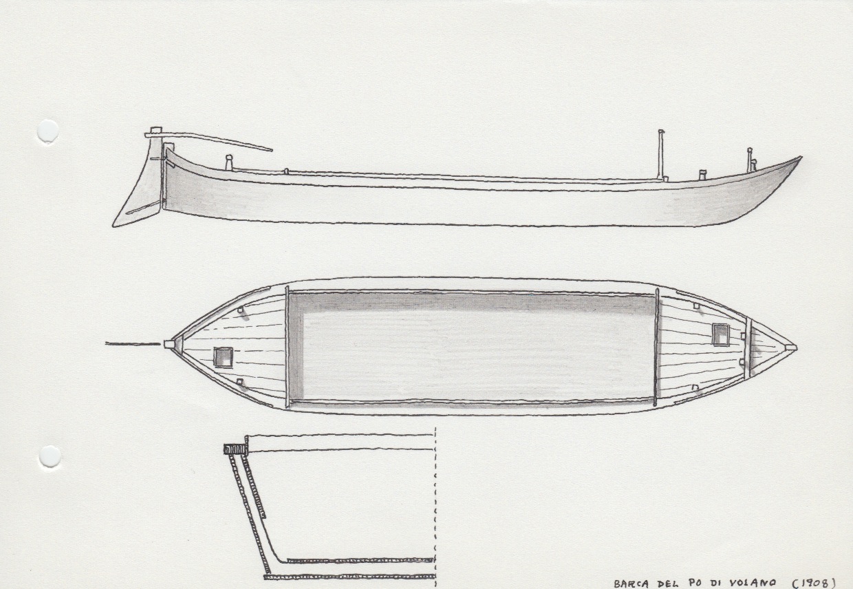 037 Barca del Po di Volano 1908